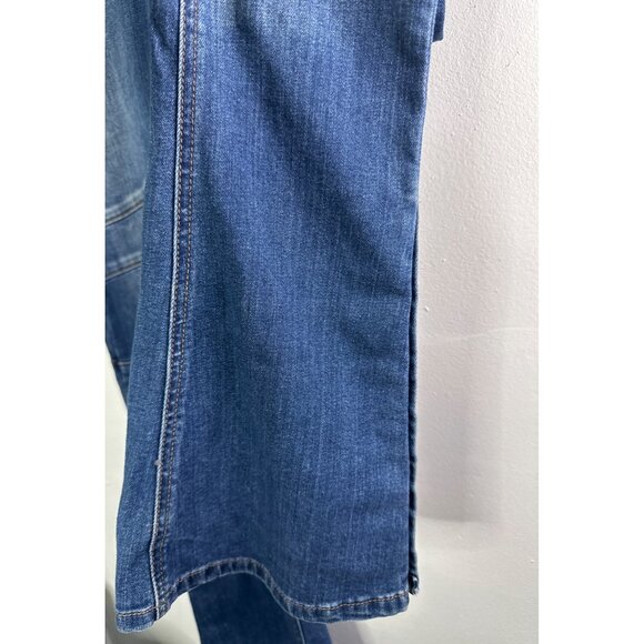 Free People Y2K Mid Rise Button Hem Jeans Women’s 26 Retro 2000s Flare VTG - Picture 5 of 12